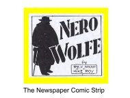 The Wolfe Pack -- Nero Wolfe Comics