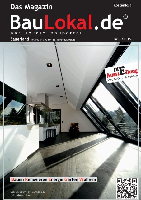 BauLokal.de - das Magazin Ausgabe 01/2015. Bauen Wohnen Haustechnik Garten