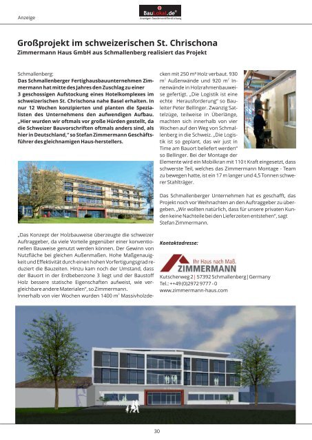 BauLokal.de - das Magazin Ausgabe 01/2015. Bauen Wohnen Haustechnik Garten