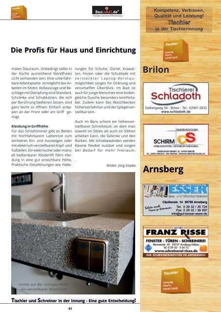 BauLokal.de - das Magazin Ausgabe 01/2015. Bauen Wohnen Haustechnik Garten