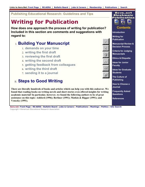 Publishing Educational Research: Guidelines and Tips - American ...