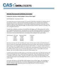 Applying Thermocouple Calibration Corrections - CAS DataLoggers