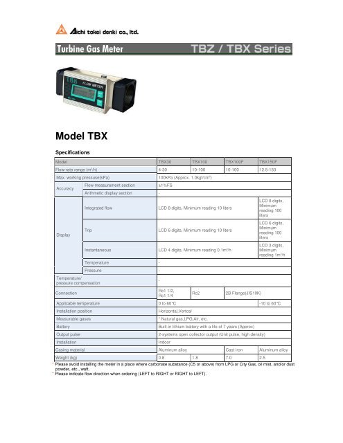 Model TBX - Dynamics Automation