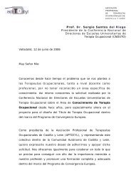 Carta de la Asociación Profesional de Terapeutas Ocupacionales ...