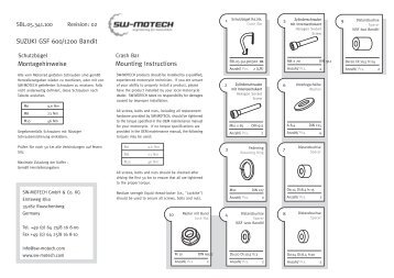 Montagehinweise Mounting Instructions SUZUKI GSF 600/1200 Bandit