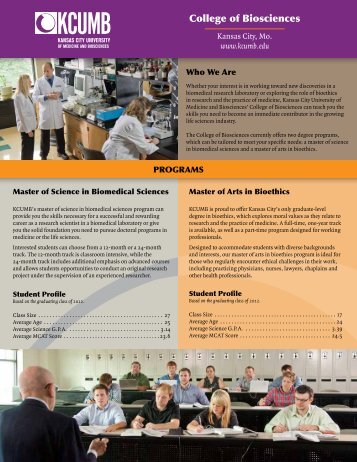 Download Fact Sheet - KCUMB-COB (PDF) - Kansas City University ...