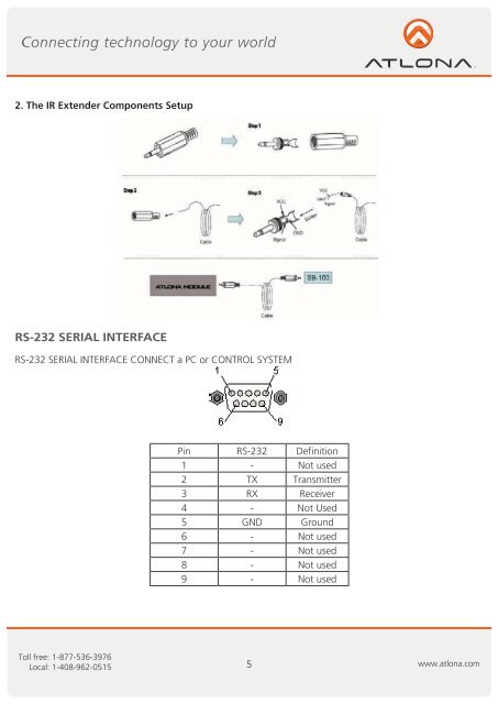 User Manual 2x16 HDMI Switcher AT-HD-V216 - Atlona