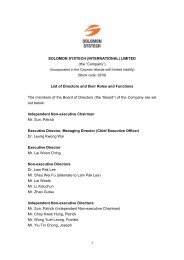 List of Directors and their Roles & Functions - Solomon Systech ...