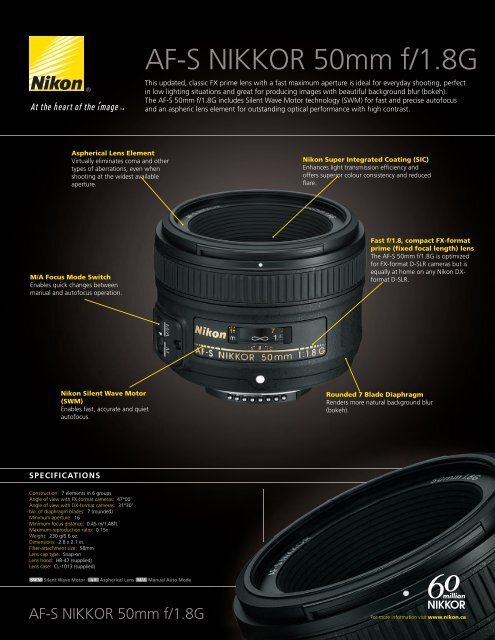 Af S Nikkor 50mm F 1 8g