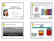 Applications & SmartCard : JavaCard - Identification - LIFL