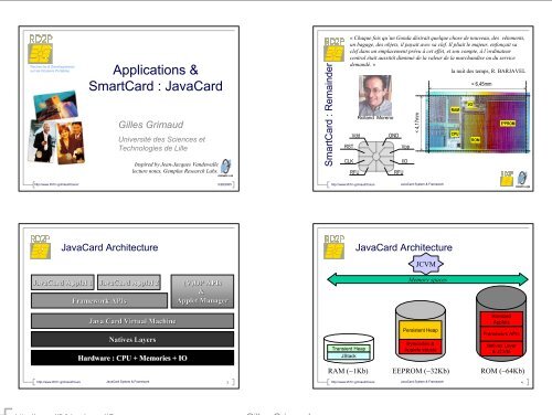 Applications & SmartCard : JavaCard - Identification - LIFL