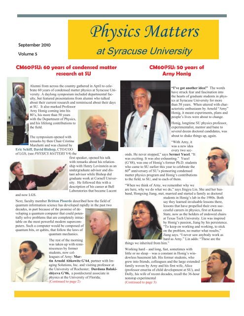 Volume 5 - Physics - Syracuse University