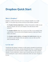 Dropbox Quick Start