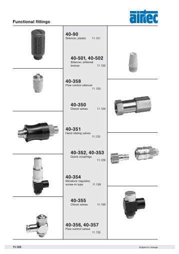 Functional fittings - AIRTEC Pneumatic GmbH