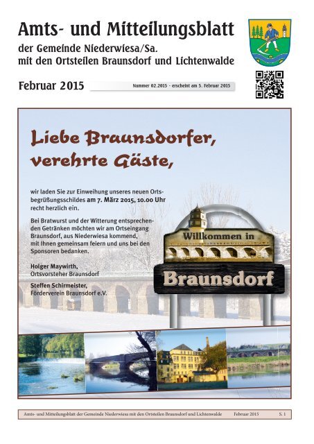 Amt- und Mitteilungblatt Niederwiesa Februar 2015