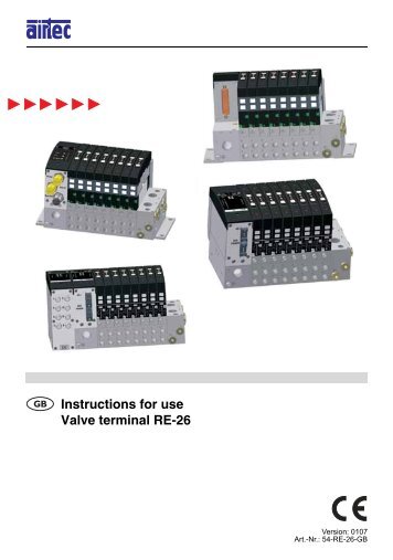 Instructions for use Valve terminal RE-26