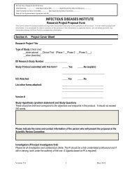SRH Research Proposal Form - Infectious Diseases Institute