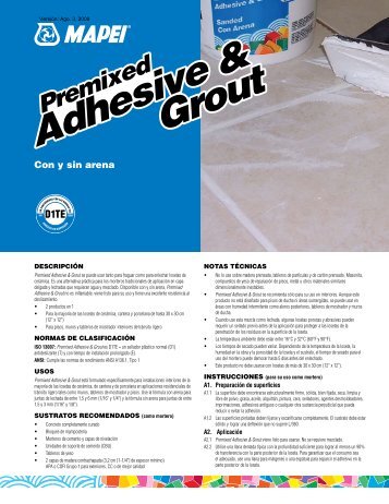 Adhesive & Grout Adhesive & Grout - Mapei