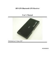 iBT-GPS Bluetooth GPS Receiver User's Manual - GPSDGPS