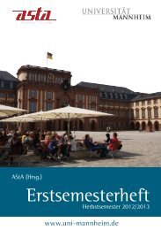 Erstsemesterheft - Sowi - UniversitÃ¤t Mannheim