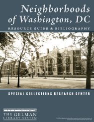 of Washington, DC - GW Libraries - George Washington University