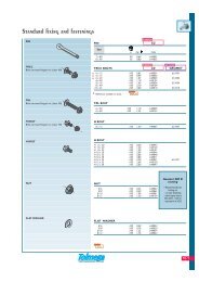 Standard fixing and fastenings