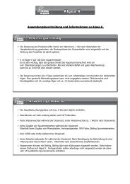 Anwendungsbeschreibung und Informationen zu Algea X