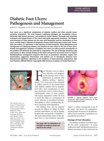 Diabetic Foot Ulcers: Pathogenesis and Management - Diegori.it
