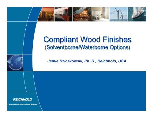 Compliant Wood Finishes - Reichhold
