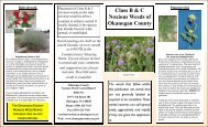 Class B & C Noxious Weeds of Okanogan County