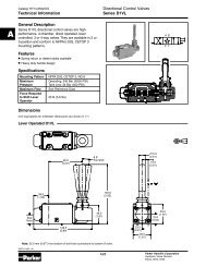 Parker Manual and Mechanical Operated Valves - Hasmak.com.tr