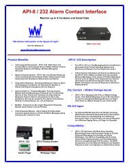 API-8 / 232 Alarm Contact Interface - Waveware Technologies