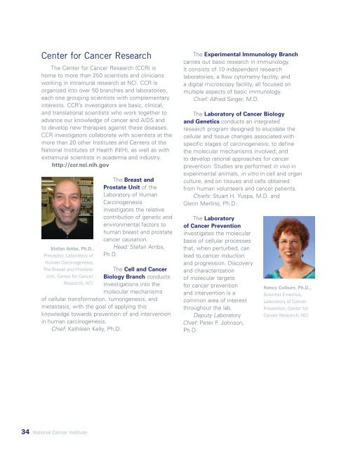 Download Our Catalog - Cancer Prevention Fellowship Program