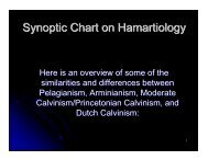 Synoptic Chart on Hamartiology