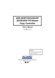 ARS-2030T/2033/2033P/ 2033S/2039 PCI-Based Copy ... - Acard