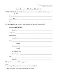 Julius Caesar Act Iii Reading And Study Guide