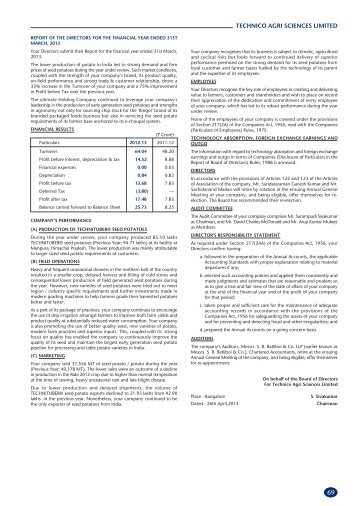 TECHNICO AGRI SCIENCES LIMITED - ITC i