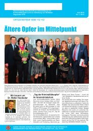 Ältere Opfer im Mittelpunkt - Weisser Ring