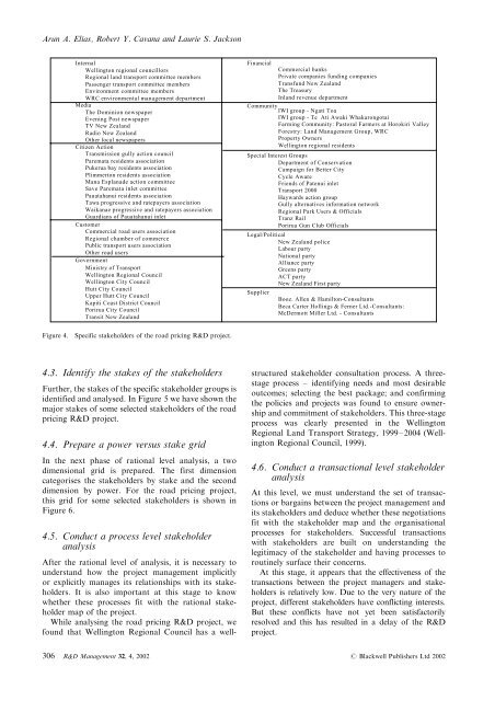 Stakeholder analysis for R&D project management - Temple Fox MIS