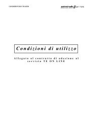 Condizioni di utilizzo - TE - Trasporti Eccezionali On Line - Autostrade