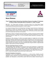 Three Triangle students selected to participate in USOC's F.L.A.M.E. ...