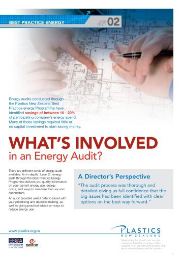 What's involved in an Energy Audit - Plastics New Zealand