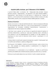 Verbale della seduta di Riesame SA8000