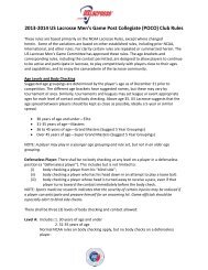 2013-2014 US Lacrosse Men’s Game Post Collegiate (POCO) Club Rules