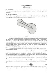 EXP 6_Pendulos.pdf - Instituto de FÃ­sica da UFBA