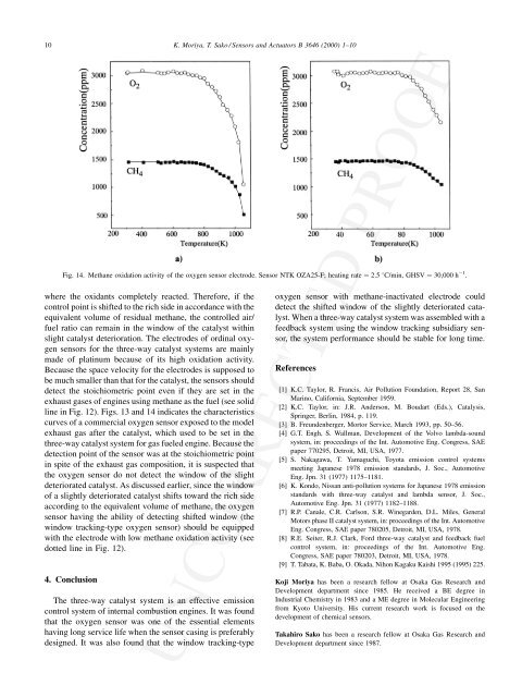 Oxygen sensor monitoring a deterioration of a three-way ... - UMEL