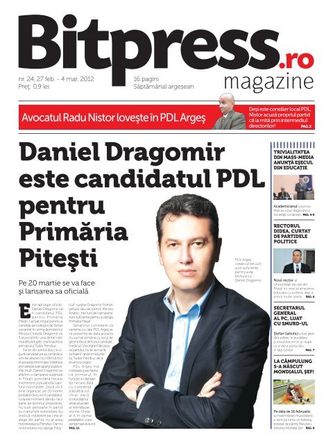 Daniel Dragomir este candidatul PDL pentru Primaria ... - BitPress.ro