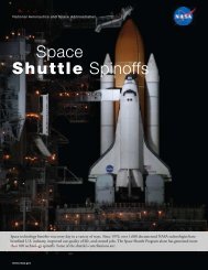 Shuttle Spinoffs Space - NASA Scientific and Technical Information