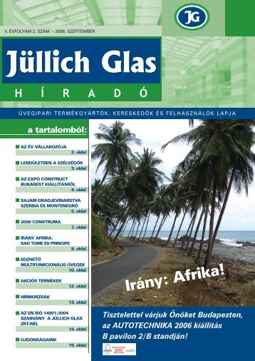 Irány: Afrika! - Jüllich Glas Holding Zrt.