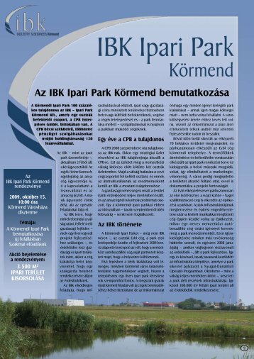 IBK Ipari Park - Körmend
